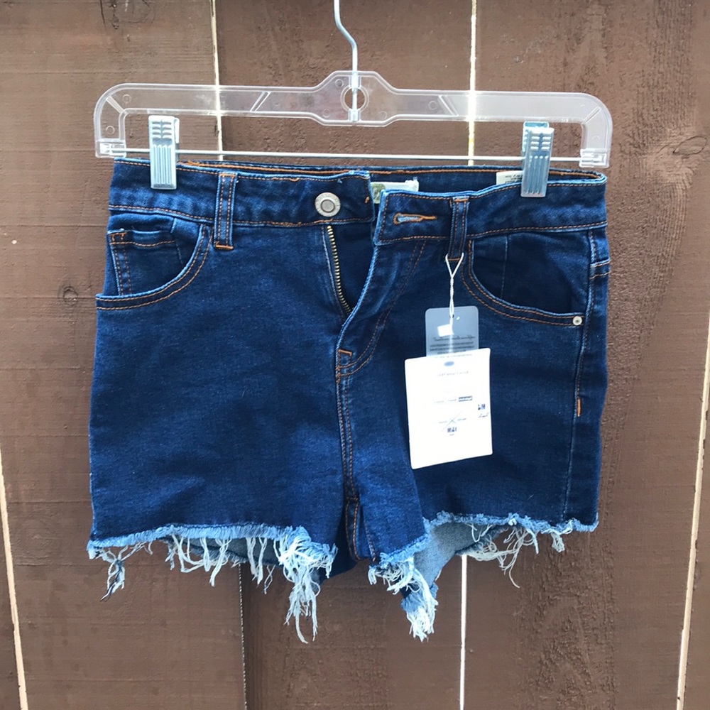 High rise jean shorts